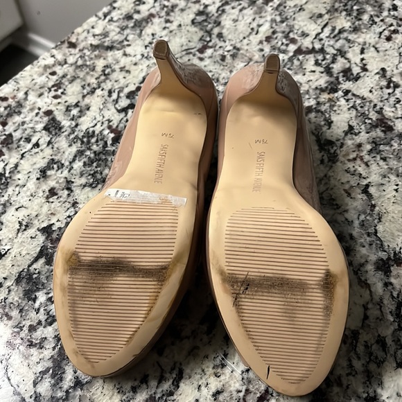 Nude patent leather Peep-toe Heels - Picture 3 of 4